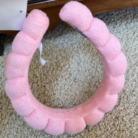 New! VERSED pink TikTok famous good hair day french terry croissant headband main image 6